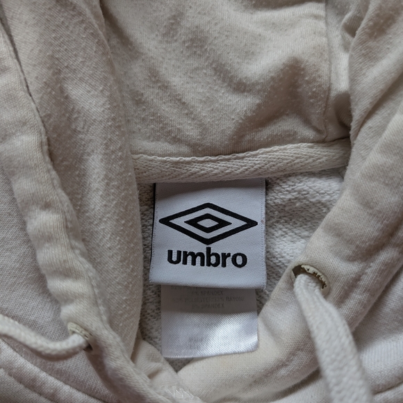 Umbro Women’s Cream Pullover Hoodie with Embossed Logo - Picture 2 of 3
